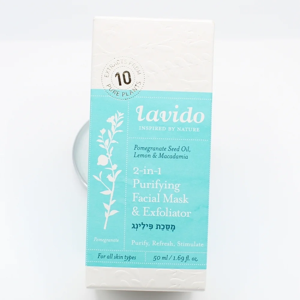 Lavido 2-in-1 purifying facial mask & exfoliator